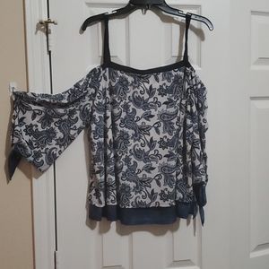 Off shoulder spaghetti strap shirt